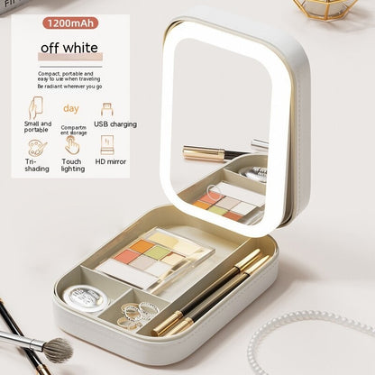 Smart Makeup Case with LED Mirror