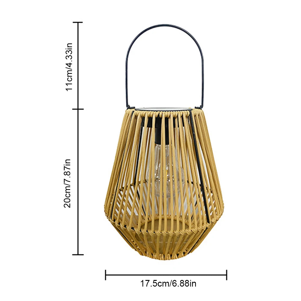 Rattan Solar Bamboo Lamp