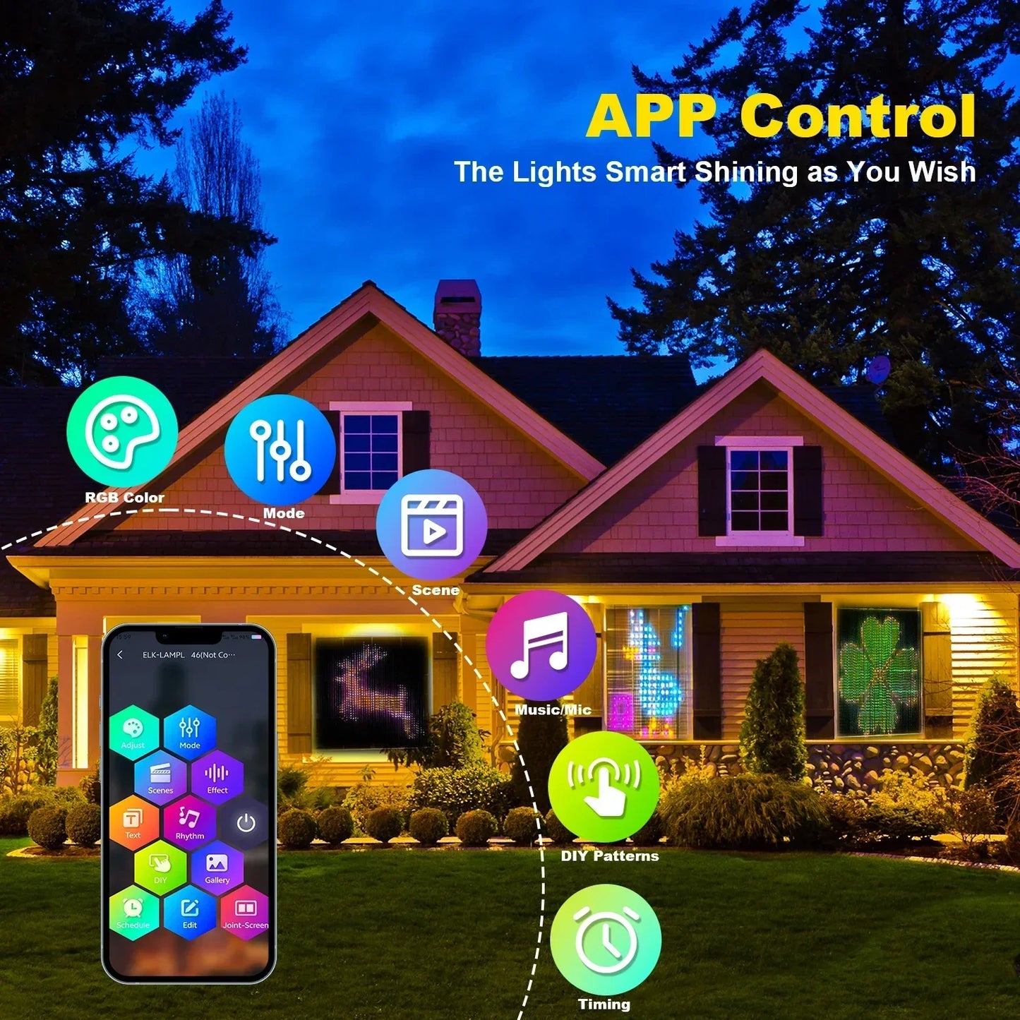 Smart RGB Fairy Curtain Lights
