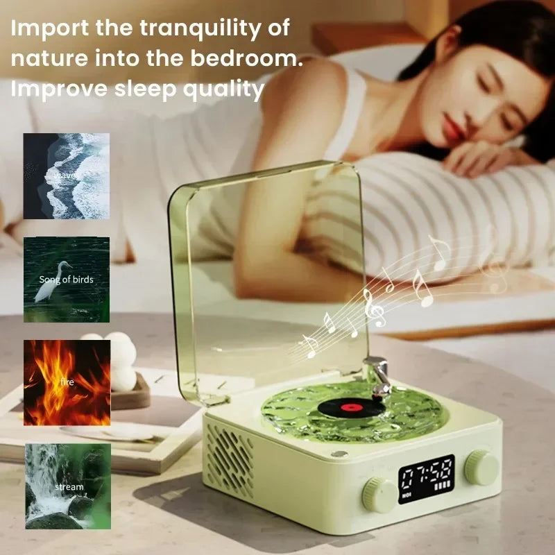 🟢 Retro Vinyl Bluetooth Speaker