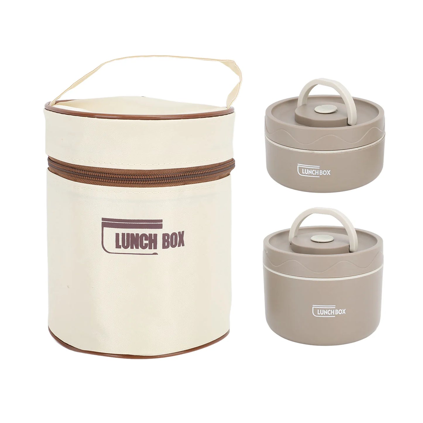 🟢 Portable Insulated Lunch Container Set