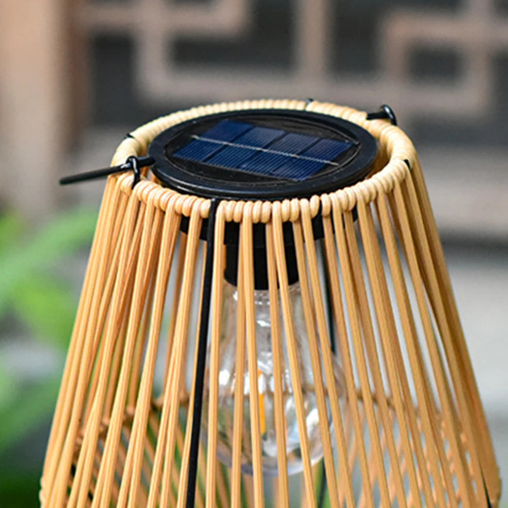 Rattan Solar Bamboo Lamp