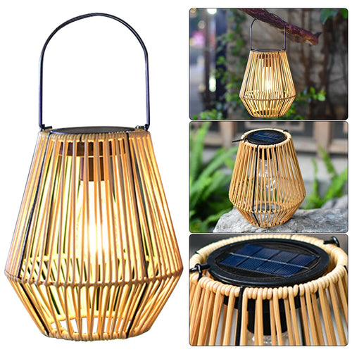 Rattan Solar Bamboo Lamp