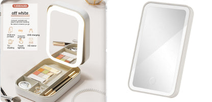 Smart Makeup Case with LED Mirror