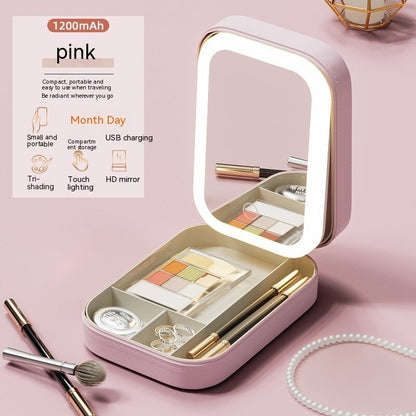 Smart Makeup Case with LED Mirror